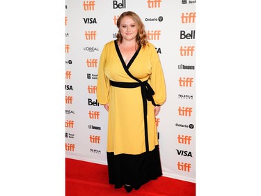 Actor Danielle Macdonald poses during a special presentation of the biopic about singer Helen Reddy, "I Am Woman," at the Toronto International Film Festival (TIFF),  in Toronto, Sept. 5, 2019.