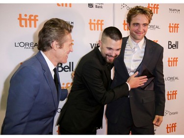 Willem Dafoe, Robert Eggers and Robert Pattinso arrive for the North American premiere of the thriller "The Lighthouse" at the Toronto International Film Festival in Toronto on Sept. 7, 2019.