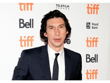 Adam Driver poses at the Canadian premiere of "The Report" at the Toronto International Film Festival in Toronto, Sept. 8, 2019.