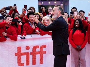 Tom Hanks arrives for the gala presentation of "A Beautiful Day in the Neighborhood" at the Toronto International Film Festival in Toronto on Sept. 7, 2019.