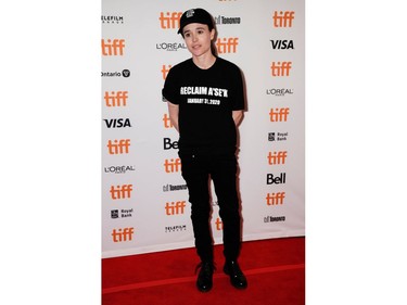 Ellen Page arrives at the Canadian premiere of "There's Something In The Water" at the Toronto International Film Festival in Toronto, Sept. 8, 2019.