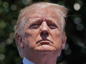 WASHINGTON, DC - JULY 15: U.S. President Donald Trump tours his 'Made In America' product showcase at the White House July 15, 2019 in Washington, DC. Trump talked with American business owners during the 3rd annual showcase, one day after tweeting that four Democratic congresswomen of color should “go back” to their own countries. (Photo by Chip Somodevilla/Getty Images)