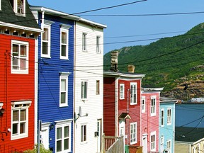 Jellybean Row in St. John's, N.L. The Maple Leafs are in town for training camp. (GETTY (IMAGES)