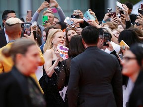 Fans crowd the lines at the Toronto International Film Festival (TIFF) on September 8, 2019.