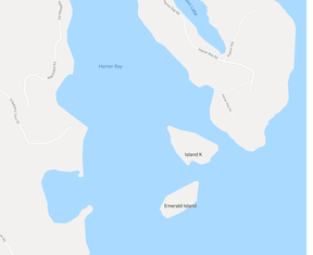The location of the crash was near Emerald Island at the mouth of Hamer Bay on Lake Joseph. (Google Maps/Screengrab)