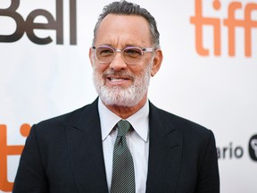 Tom Hanks attends the "A Beautiful Day In The Neighborhood" premiere during the 2019 Toronto International Film Festival at Roy Thomson Hall on Sept. 7, 2019, in Toronto.