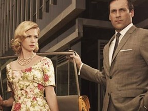 Betty Draper January Jones) in Mad Men was not too happy with her womanizing hubby Don Jon Hamm).
