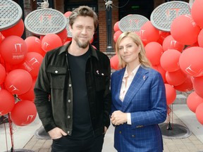 Andy Muschietti and Barbara Muschietti outside Storm Crow Manor in Toronto. (/Postmedia Network)