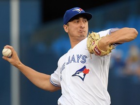 Toronto Blue Jays starting pitcher Jacob Waguespack (62) delivers a pitch to the Atlanta Braves at Rogers Centre. (Dan Hamilton-USA TODAY Sports)