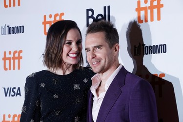 Sam Rockwell and Leslie Bibb arrive at the world premiere of "Jojo Rabbit" at the Toronto International Film Festival in Toronto, Sept.  8, 2019.