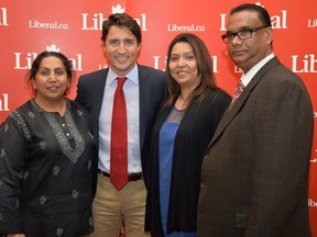 Justin Trudeau posed for a group photo featuring Jaspal Atwal (right) in May 2015. Atwal, a Surrey businessman, was a one-time member of the now-banned International Sikh Youth Federation. He has been convicted of attempted murder for his role in a 1986 terror-related shooting in B.C.