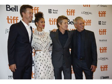 Red carpet for Motherless Brooklyn directed by and starring Ed Norton (pictured, L-R)  Gugu Mbatha-Raw, Willem Dafoe and Josh Pais during the Toronto International Film Festival in Toronto on Tuesday September 10, 2019. Jack Boland/Toronto Sun/Postmedia Network