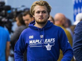 Toronto Maple Leafs  William Nylander during training camp at the Ford Performance Centre in the Etobicoke area of Toronto, Ont. on Thursday September 12, 2019.