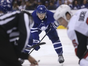 Maple Leafs winger Mitch Marner remains unsigned. JACK BOLAND/TORONTO SUN