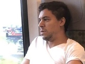 An image released by Toronto Police of a man wanted for allegedly flashing a woman on a GO Transit train on Sept. 15, 2019.