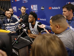 Raptors’ OG Anunoby has big opportunity to get extra minutes this season with Kawhi Leonard now with the L.A. Clippers.  Jack Boland/Toronto Sun