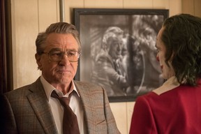 Robert De Niro and Joaquin Phoenix in a scene from Joker. (Warner Bros.)