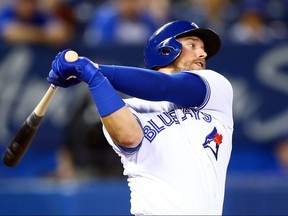 Blue Jays first baseman Justin Smoak is likely in his last season with the club. GETTY IMAGES