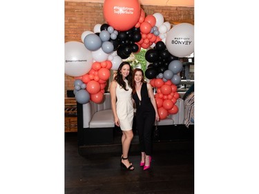 Stephanie Wilcox and guest attend Nordstrom Supper Suite's world premiere party for "The Rest of Us" at the Toronto International Film Festival in Toronto on Sept. 7, 2019.