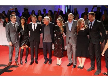 Premiere of The Joker with (pictured L-R) director Todd Phillips Zazie Beetz, Joaquin Phoenix Robert De Niro and friends including Frances Conroy and Bradley Cooper (far right) during the Toronto International Film Festival in Toronto on Monday September 9, 2019. Jack Boland/Toronto Sun/Postmedia Network
