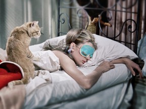 Audrey Hepburn in Breakfast at Tiffanys always got her beauty sleep.