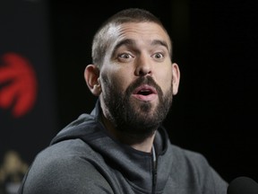 Raptors’ Marc Gasol had a pretty busy summer. After winning the NBA championship, he won the FIBA Basketball World Cup playing for Spain.   Stan Behal/Toronto Sun