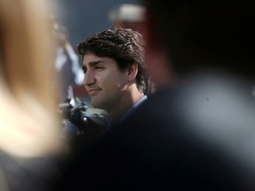 Prime Minister Justin Trudeau speaks during an election campaign stop in Winnipeg, Manitoba on Thursday, September 19, 2019.