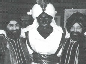 A photo of Justin Trudeau at West Point Grey Academy's 2001 "Arabian Nights" gala published in the school's ViewPoints newsletter that April.