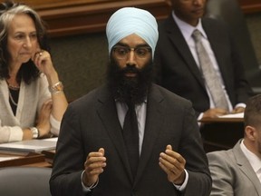 NDP MPP Gurratan Singh in the legislature on July 30, 2018. Jack Boland/Toronto Sun