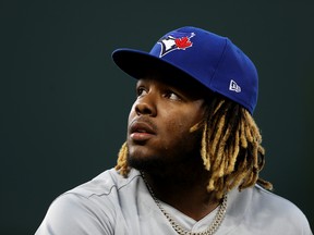 Blue Jays rookie Vladimir Guerrero Jr. has avoided the weight room in the off-seasson, but intends to hit the gym regularly this winter. (GETTY IMAGES)