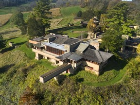 Taliesin, the 800-acre estate near Spring Green, Wis., features the home and studio of Frank Lloyd Wright, plus a school for architectural students. UNESCO added the attraction to its list of World Heritage sites in July.  Photo courtesy of Taliesin Preservation