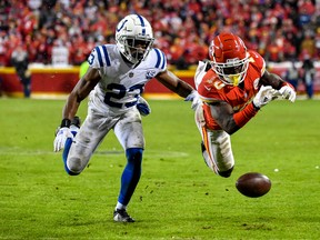 Chiefs receiver Tyreek Hill (right) could be back to face the Texans on Sunday.  Getty Images