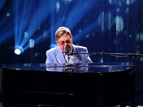 Elton John performs live on stage at iHeartRadio ICONS with Elton John: Celebrating The Launch Of Elton Johns Autobiography, "Me" at the iHeartRadio Theater Los Angeles on October 16, 2019. (Photo by Kevin Winter/Getty Images for iHeartMedia)