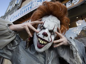 Pennywise is the most popular costume this Halloween. (Stan Behal, Toronto Sun)