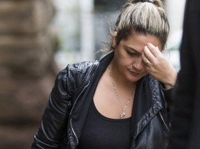 Luana Barbosa Brambila arrives at the Old City Hall courthouse on Oct. 22, 2019.