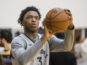 Toronto Raptors' OG Anunoby has impressed on the defensive end of the floor this pre-season. (ERNEST DOROSZUK/Toronto Sun)