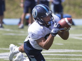 Chandler Worthy will be in the lineup on Saturday for the Argonauts' home finale against Ottawa. (Stan Behal/Toronto Sun)
