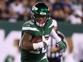 New York Jets running back Le'Veon Bell could fare quite well against Jacksonville. (GETTY IMAGES)