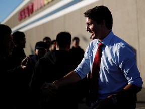 Liberal Leader Justin Trudeau is seen during an election campaign visit to Toronto October 9, 2019. REUTERS/Stephane Mahe