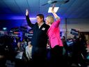Leader of Canada's Conservatives Andrew Scheer and his wife Jill campaign for the upcoming election in Little Harbour, Nova Scotia October 17, 2019. REUTERS/Carlos Osorio
