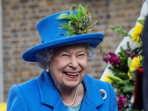 Queen Elizabeth smiles as she visits Haig Housing Trust to open their new housing development for armed forces veterans, in London, Britain October 11, 2019.  Jack Hill/Pool via REUTERS