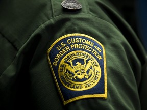 A  U.S. Customs and Border Protection patch. (Photo by Drew Angerer/Getty Images)