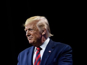 US President Donald Trump arrives to speak during the International Association of Chiefs of Police Annual Conference and Exposition at the McCormick Place Convention Center October 28, 2019, in Chicago, Illinois.