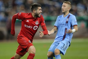 Toronto FC’s Alejandro Pozuelo scored both goals in his team’s 2-1 win over New York City FC last Wednesday and created eight scoring chances against D.C. United. (USA TODAY SPORTS FILES)