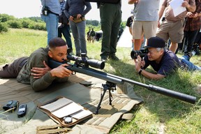 Ang Lee directs Will Smith in Gemini Man. (Paramount Pictures)