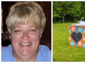 Pamela Kreimeyer, 56, was killed by a flying piece of shrapnel at a gender reveal party.