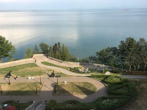 Overlooking the St. Lawrence River from Fairmont Manoir Le Richelieu. (Kevin Hann)