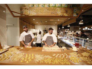 Making handmade pasta at the preview for the grand opening of 55,000 square foot Eataly Toronto grocery store - the first in Canada - is set to open in the Manulife Centre on November 13. on Wednesday October 30, 2019. Jack Boland/Toronto Sun/Postmedia Network