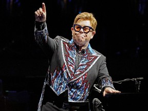 Elton John performs at Rogers Place in Edmonton on September 27, 2019. (LARRY WONG/POSTMEDIA)