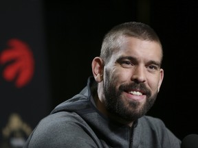 Marc Gasol will be one of the more experienced players on this year’s Raptors team to lend a hand to the youngsters. (Stan Behal/Toronto Sun)